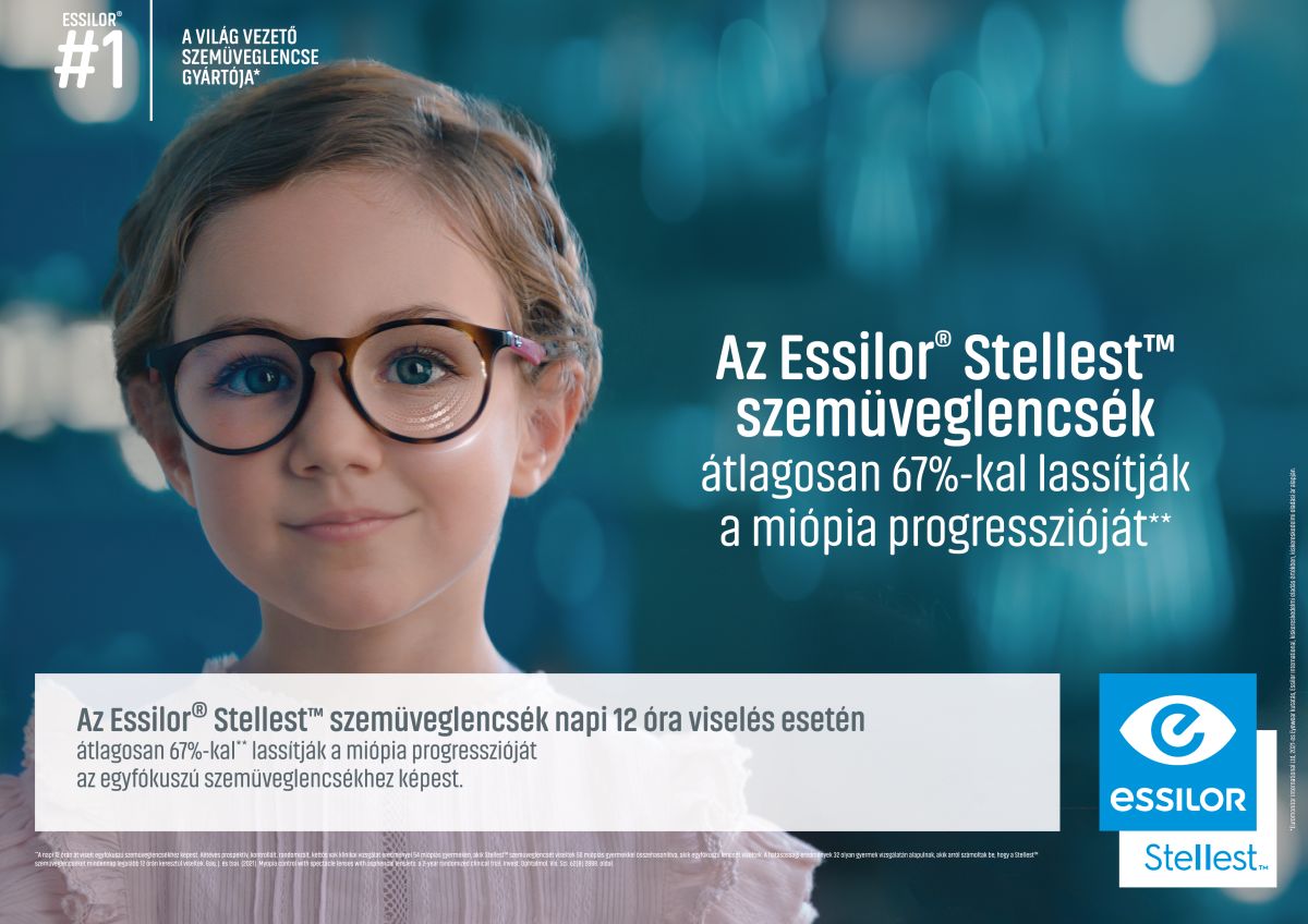 Essilor Stellest új fejlesztésű szemüveglencse a rövidlátás lassítására 1