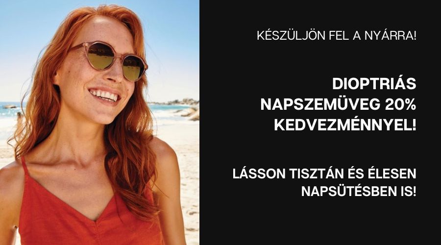 20% kedvezmény dioptriás napszemüvegre